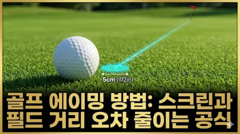 골프 에이밍 방법 스크린 필드 거리 오차 줄이는 법 섬네일