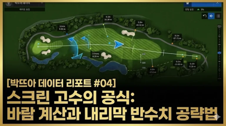 스크린 골프 바람 계산법 및 내리막 반수치 공략 데이터 리포트 썸네일