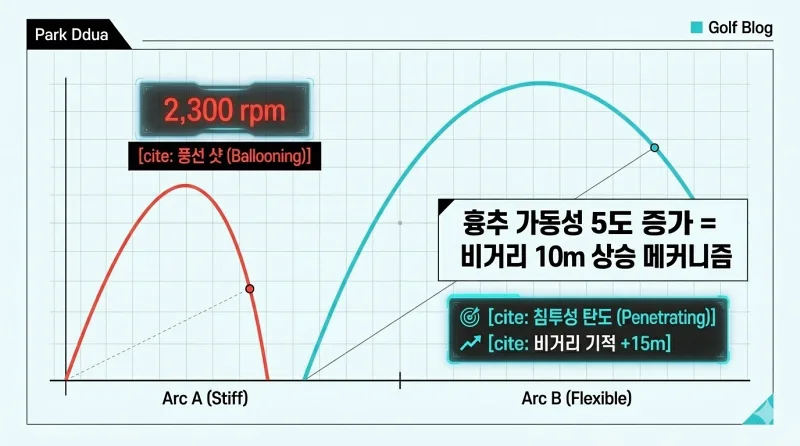 스크린 골프 흉추 가동성 유연성 비거리 늘리기 데이터 분석 도표