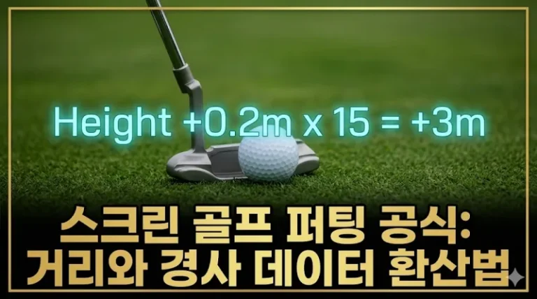 스크린 골프 퍼팅 공식 거리 높이 경사 계산법 섬네일