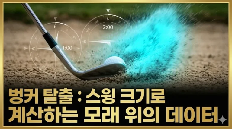 벙커 탈출 스윙 크기 페이스 각도 조절 데이터 분석 섬네일