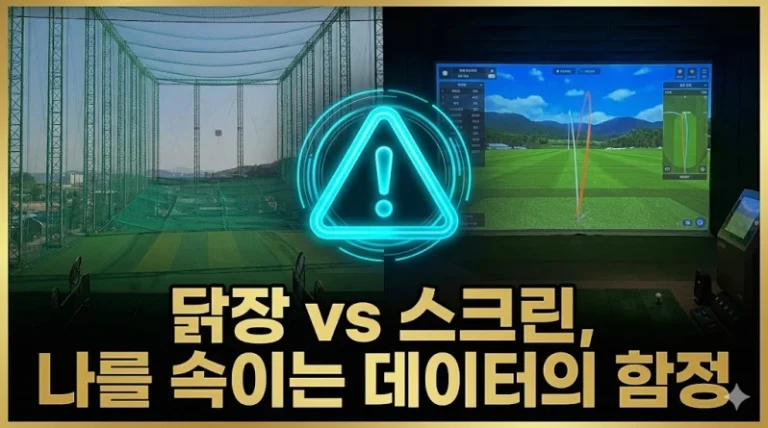 닭장 인도어 스크린 연습장 비거리 사이드 스핀 데이터 비교 섬네일