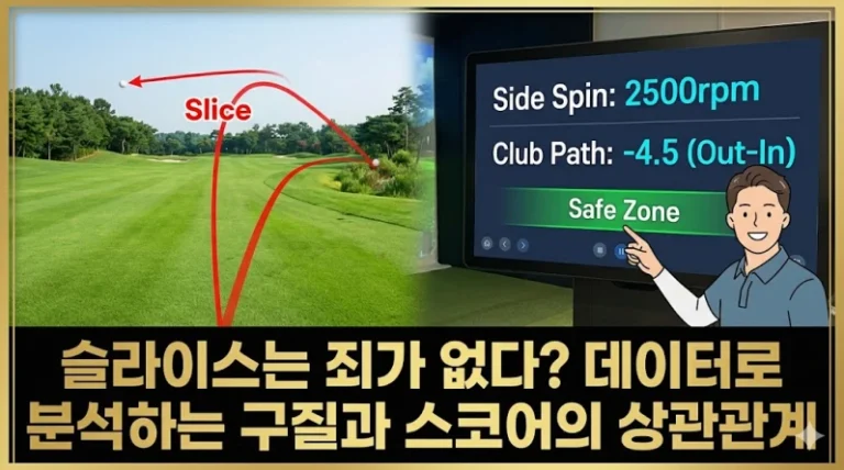 골프 슬라이스 사이드 스핀 데이터 에이밍 스코어 분석 섬네일