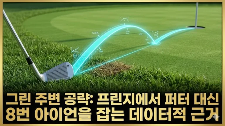 그린 주변 공략 프린지 에이프런 8번 아이언 러닝 어프로치 섬네일