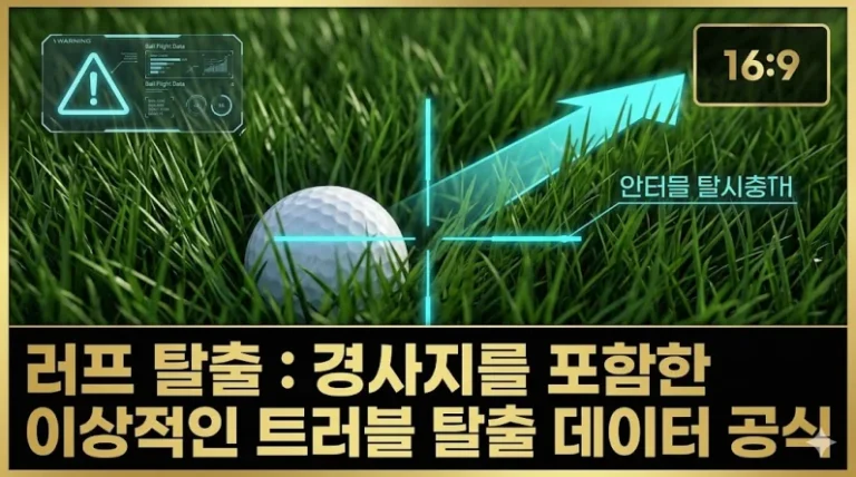 러프 탈출 트러블 샷 경사지 데이터 분석 섬네일