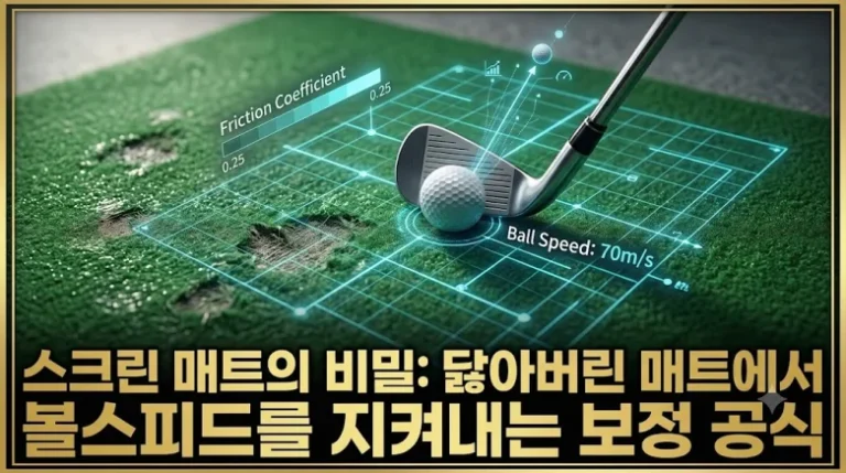 스크린 매트 마모 비거리 손실 볼스피드 70 정타율 보정 공식 섬네일