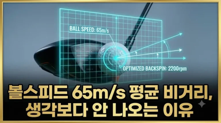 볼스피드 65m/s 평균 비거리 드라이버 안 나오는 이유 백스핀 과다 발사각 정타율 섬네일