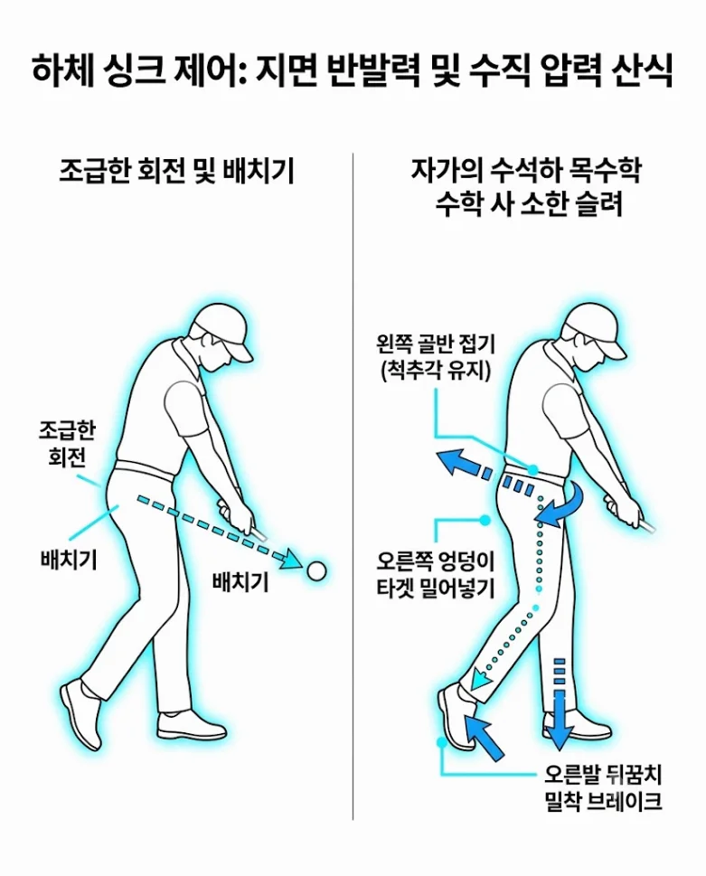 왼쪽 골반 접기 오른쪽 엉덩이 타겟팅 오른발 뒤꿈치 밀착 척추각 사수 인포그래픽