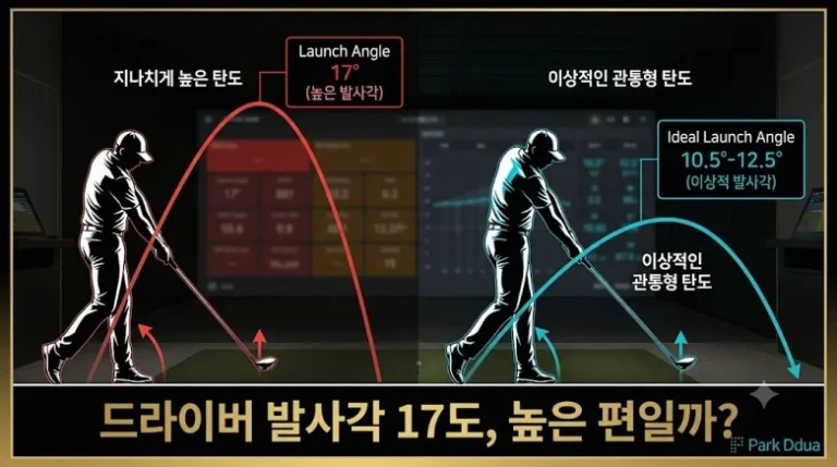 드라이버 발사각 17도 높은 편일까 적정 탄도 기준 스크린골프 섬네일